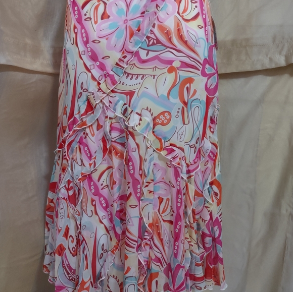 DStudio Ruffled multi-color skirt. Size 10 - Picture 2 of 5